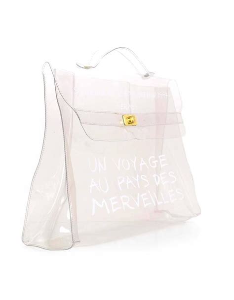 un voyage au pays des merveilles bag hermes price|Hermes Clear Plastic Un Voyage Kelly Souvenir Tote Bag .